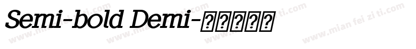 Semi-bold Demi字体转换